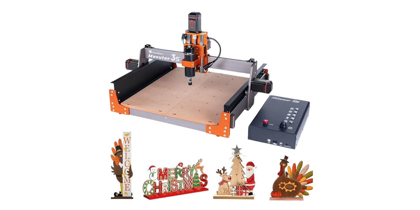 FoxAlien Masuter 3S CNC Router Machine with NEMA 23 Closed-Loop Stepper Motor