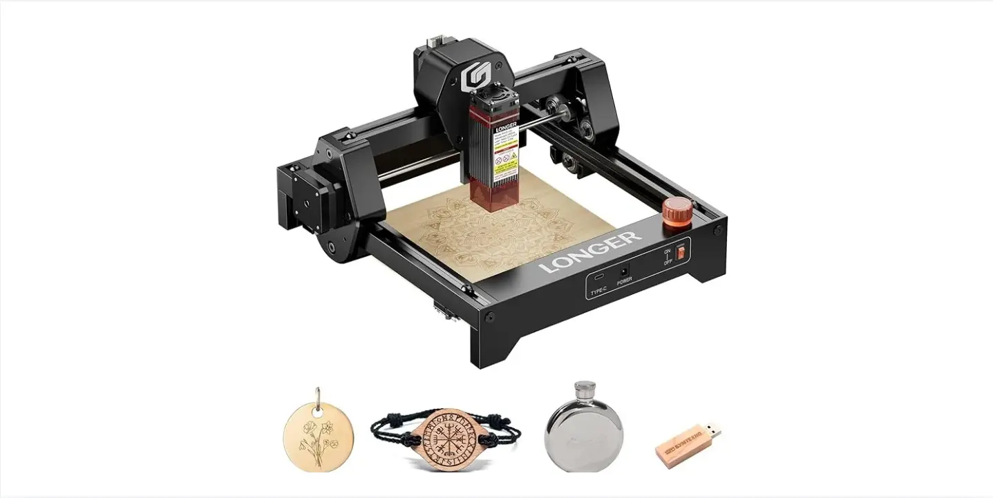 LONGER Ray5 mini 2.5W Laser Engraver and Portable Laser Engraver, 0.04mm Laser Spot