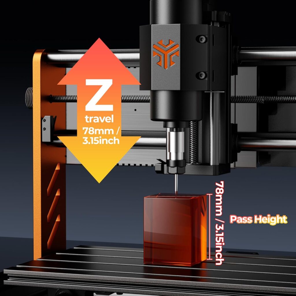 CNC Router Machine, ACMER Ascarva 3 S 500W CNC Milling Machine, Working Area 11.81” x 7.09” x 3.07” for Wood Plastic Metal Acrylic MDF Nylon Carving Cutting