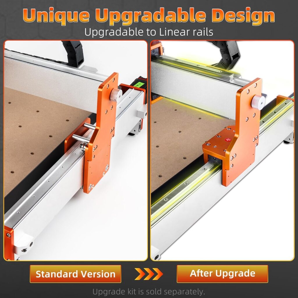 FoxAlien CNC Router Machine XE-PRO with Ball Screws, 400W Spindle 3-Axis Engraving Milling Machine for Wood Aluminum Cutting Upgradable to Linear Rails