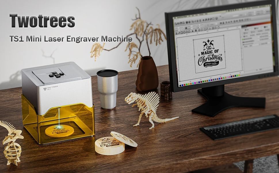 Twotrees TS1 Mini 3W Laser Engraver TB6600 Stepper Motor Driver 4A MGN12H Double Linear Bearing 220/235 / 310mm PEI Build Surface + Spring (TS1)