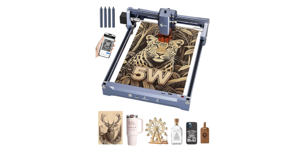 Laser Engraver, Carverall K15 Pro 5W Laser Engraving Machine for Beginners DIY High Accuracy 200x300mm