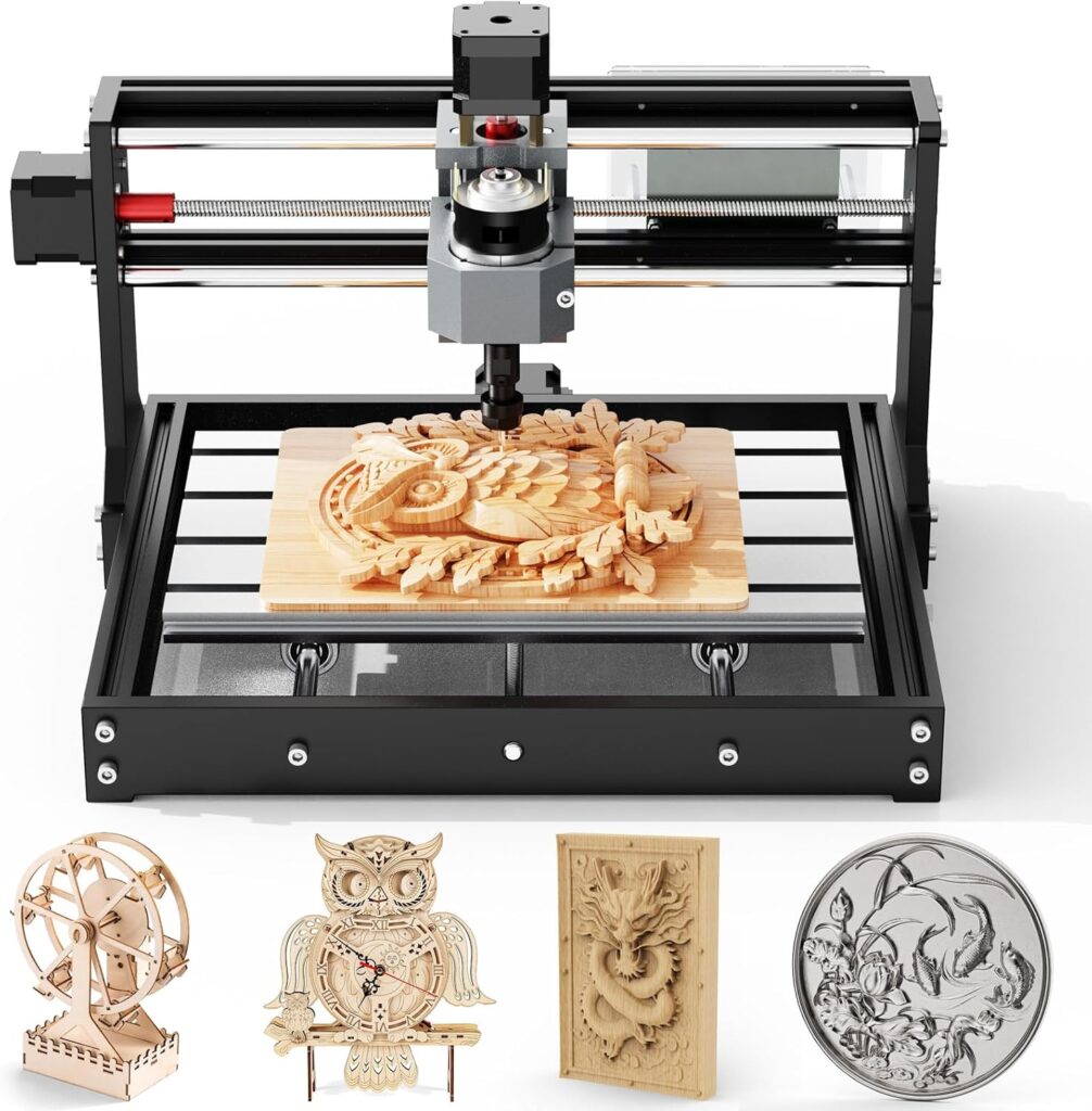 TTC3018 CNC Router Machine 3-Axis Engraving Machine Metal Engraver GRBL Control with Built-in WiFi, 775 Spindle Motor, Engraver Desktop CNC for Wood, Acrylic, Plastic, Aluminum, PCB Milling  Carving